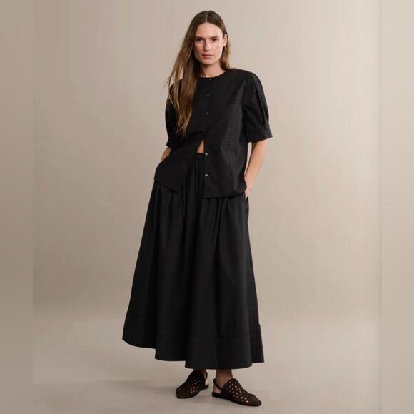 NWT Jenni Kayne NWT-Harper Blouse Black Size Extra Small - Picture 4 of 14